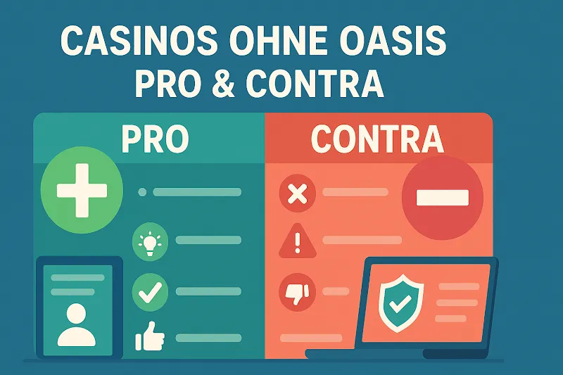 Pro Contra im Überblick: Alle Vor- und Nachteile von Casinos ohne OASIS