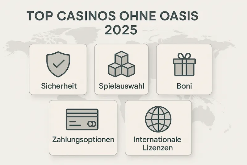 Die 5 besten Online Casinos ohne OASIS in 2025