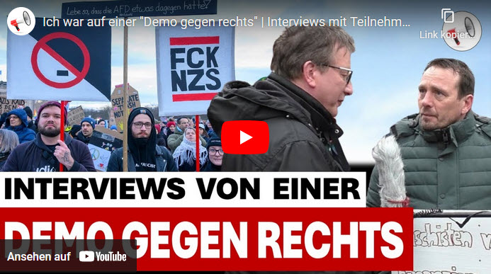 Interviews von einer „Demo gegen rechts“